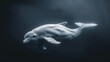 a graceful dolphin swimming in the deep blue waters. Generative AI
