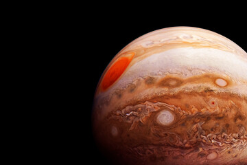 Wall Mural - planet jupiter on a dark background. elements of this image furnished by nasa