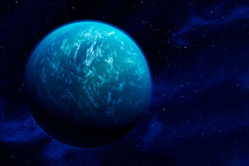 Canvas Print - exoplanet on a dark background. elements of this image furnished by nasa