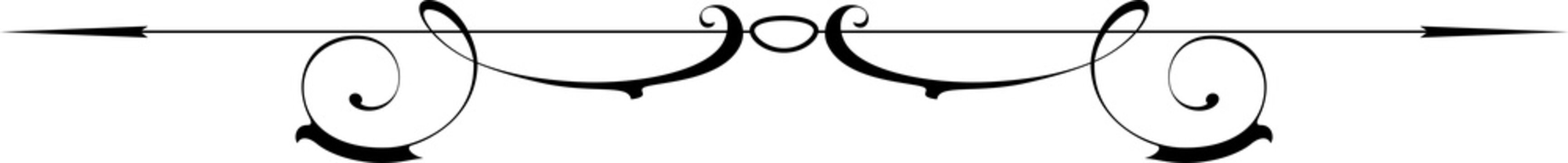 Calligraphy ornamental decorative vintage heraldic design element. 