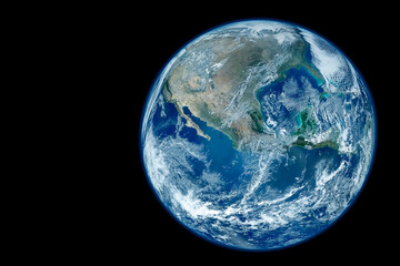Canvas Print - planet earth on a dark background. elements of this image furnished by nasa