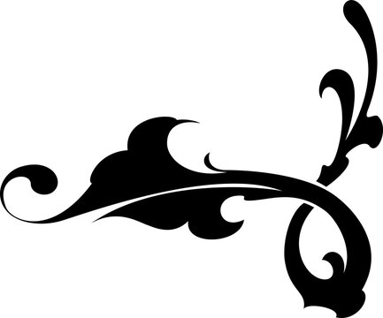 Arabesque vintage heraldic design element.