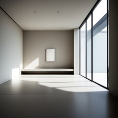 Wall Mural - 3d render of empty room interior