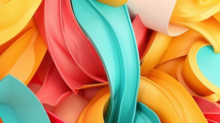 Wall Mural - Vibrant Abstract Colorful Waves Background Wallpaper