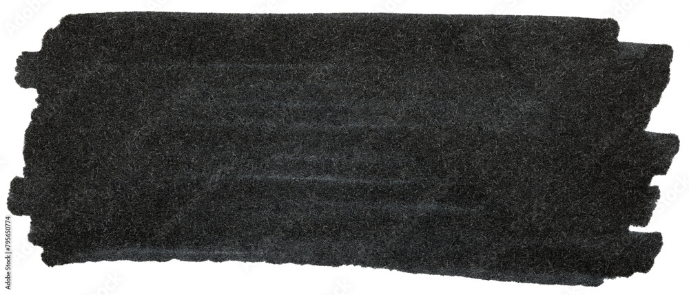 Black marker paint texture. Stroke isolated on transparent background ...