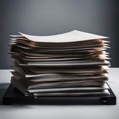 Canvas Print - stack of business papers