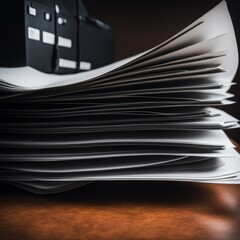 Wall Mural - stack of business paperstack paper