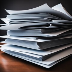 Canvas Print - stack of paper, documents, papers