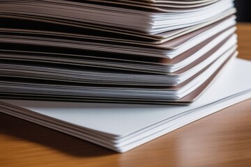 Poster - stack of paper on table