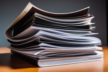 Poster - stack of books on table