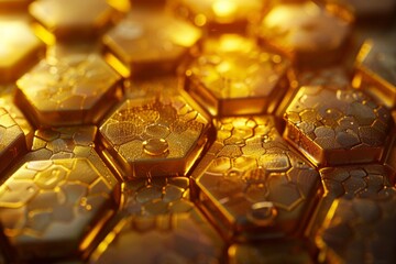 Sunlit honeycomb pattern