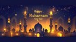 illustration with text to commemorate Muharram Islamic New Year