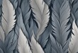 Elegant gray leaves arranged in a seamless pattern. The image shows a closeup of the textured design.