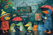 Wild Monsoon Sale, Animals Shopping in Rain