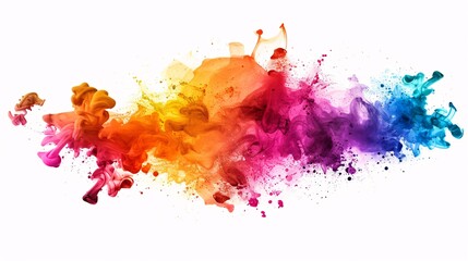  a colorful smoke on a white background