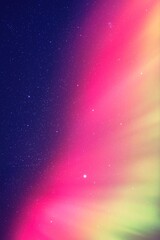 Sticker - purple aurora borealis. blue night starry sky and pink polar lights
