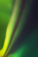 Sticker - green aurora borealis. northern lights and dark night starry sky