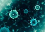 Fototapeta  - virus in blue