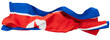 Vibrant Waving Flag of North Korea with Iconic Red Star and Blue Stripes