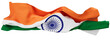 Elegant Waving Flag of India with Ashoka Chakra on Vibrant Saffron, White, and Green