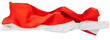 Striking Waving Flag of Indonesia with Bold Red and White Stripes