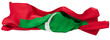 Vibrant Red and Green Maldives Flag Undulating in the Breeze