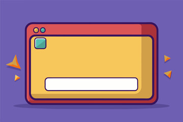 Aufkleber - Colorful illustration of a rectangular frame with rounded corners surrounded by decorative leaves and a ribbon on the bottom against a yellow background.
