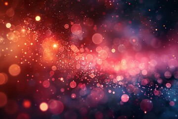 Poster - Tranquil yet profound, this abstract bokeh effect features deep reds blending into rich blues offering a sense of serenity