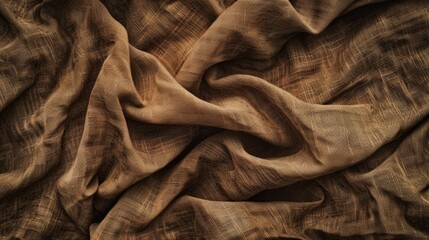 Wall Mural - A fabric with numerous creases in close-up