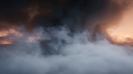 Wall Mural - Realistic dry ice smoke clouds fog overlay perfect for compositing into your shots. Simply drop it in and change its blending mode to screen or add.