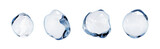 Set of bubbles. 3D Soap bubble floating on transparent background. Soap transparent balloon. 3D Rendering. Render of transparent glass circle liquid object, soap water bubble with reflection. PNG