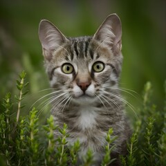 Wall Mural - portrait of a cat