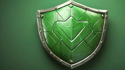 Poster - green shield icon
