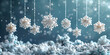 Winter's Whimsy: Snowflakes on Canvas