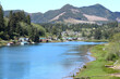 Along the Oregon Coast: The town of Nehalem on the Nehalem River.