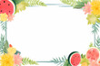 Summer invitation template with white background