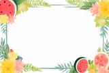 Fototapeta Pokój dzieciecy - Summer invitation template with white background