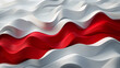 Abstract waves in red and white creating a flowing pattern.