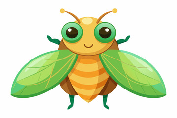 Wall Mural - cicada cartoon vector illustration