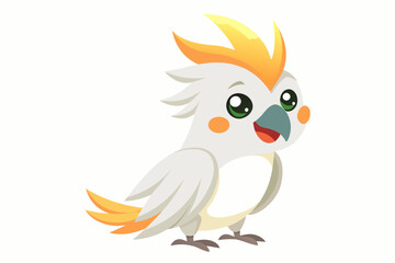 Wall Mural - cockatoo bird cartoon vector illustration