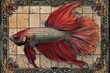 betta fish Art illustration for a book