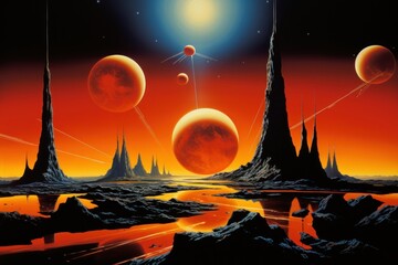 Space astronomy sunset nature.