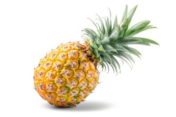  pineapple fruit isolated on white background, clipping path, full depth of field - generative ai