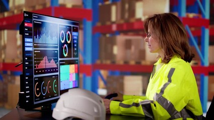 Poster - Warehouse Inventory Management KPI Dashboard. Analysts Looking