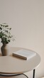 Aesthetic coffee table wallpaper publication furniture plant.