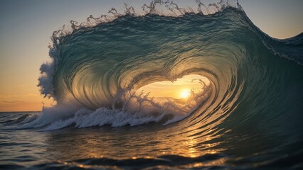 Wall Mural - sunset in the sea