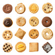 cookies on isolated white background