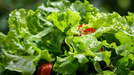 Sticker - Fresh salad with crisp lettuce and juicy tomatoes