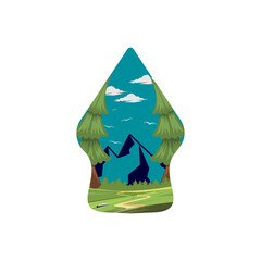 Mountain adventure logo image graphic