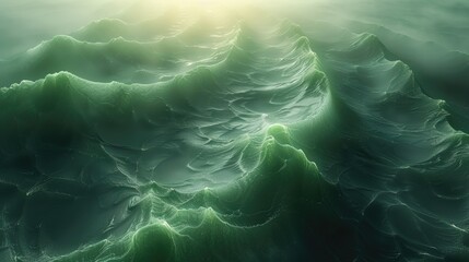 Leinwandbilder - A painting capturing the power and movement of a wave in the ocean.